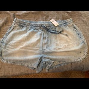 NEW Aerie Denim Elastic Shorts